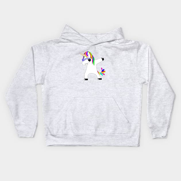 Dabbing Unicorn Kids Hoodie by ChrisWilson